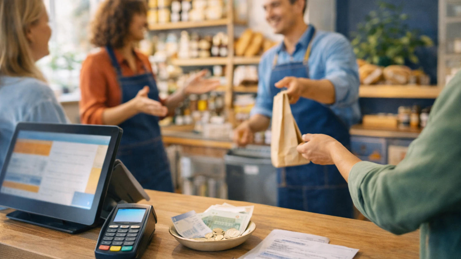 Commerce de proximite en activite pour illustrer la tresorerie